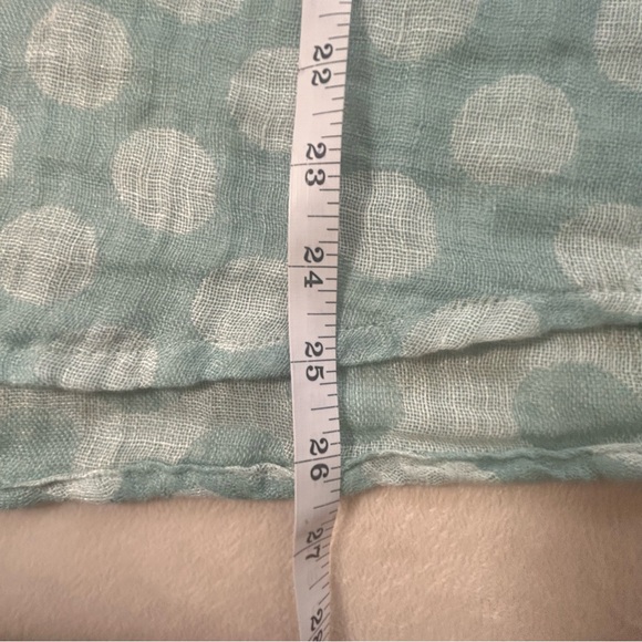 FLAX  Women’s Light Blue Polka Dot Linen Spartan Pullover Boxy Top Blouse Sz S - Picture 15 of 16